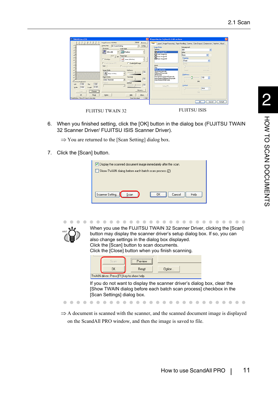 FUJITSU ScandAll PRO P2WW-2410-01ENZ0 User Manual | Page 17 / 45