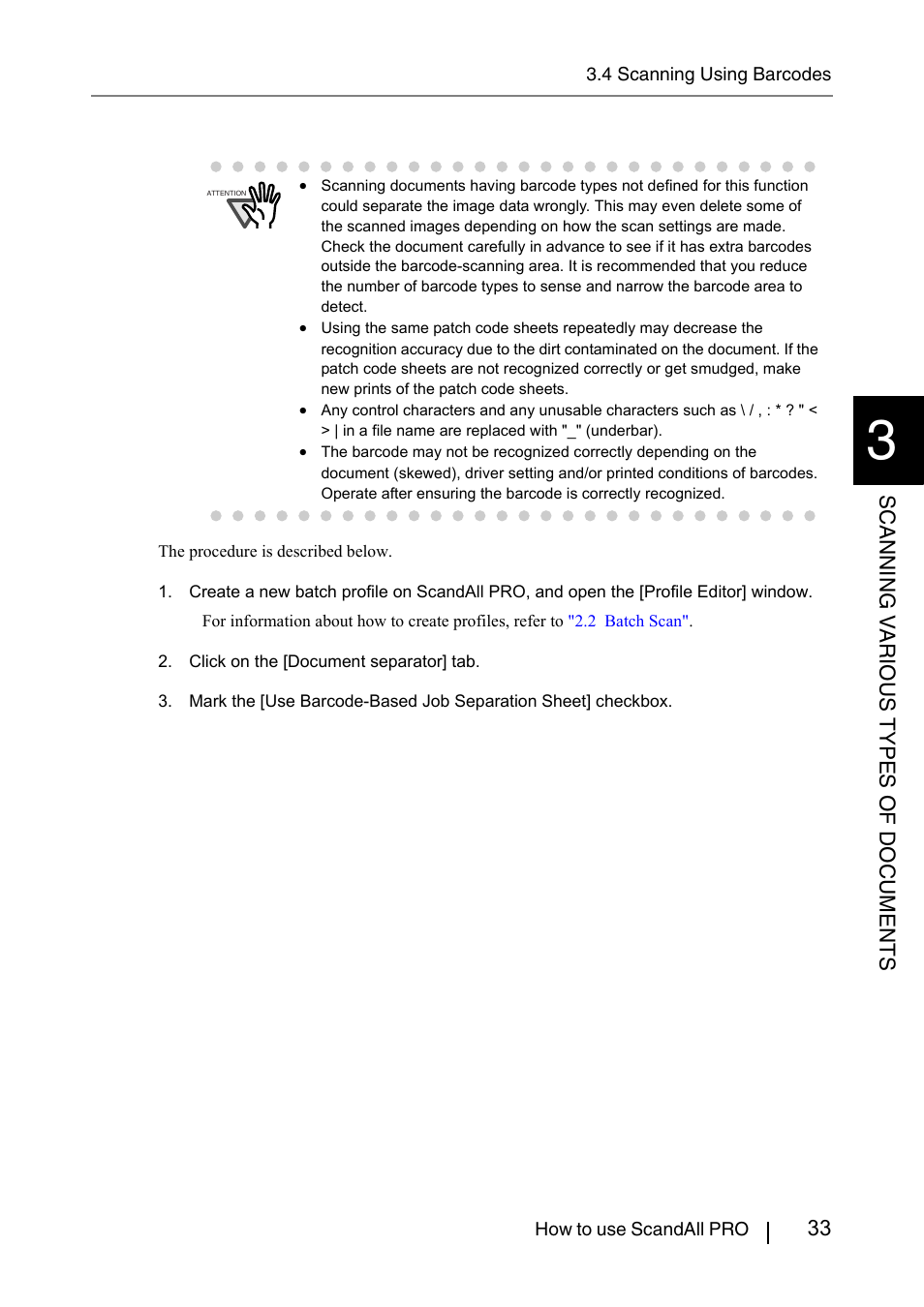 FUJITSU ScandAll PRO P2WW-2410-01ENZ0 User Manual | Page 39 / 45