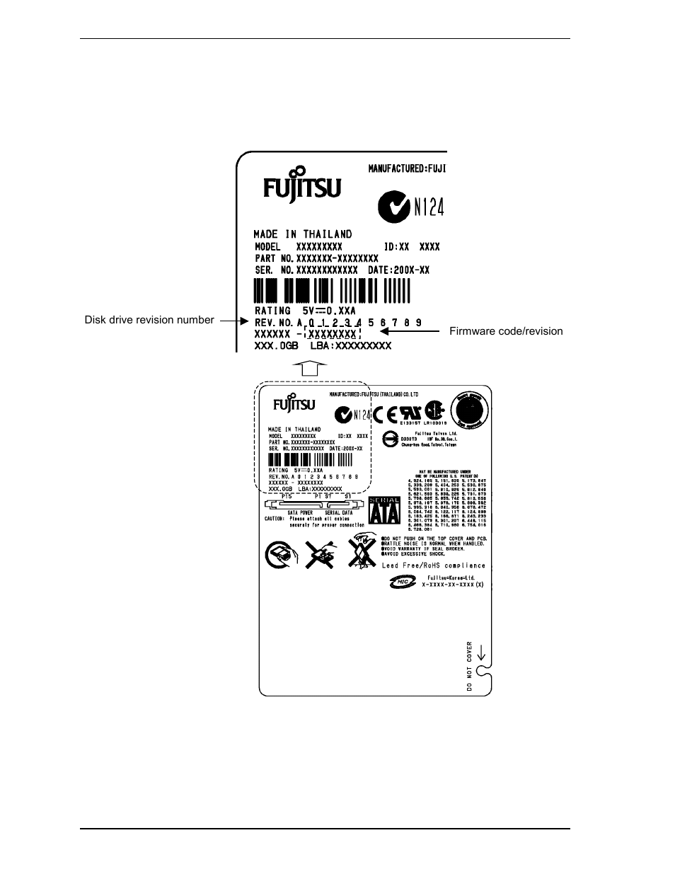 4 disk drive revision number | FUJITSU MHV2100BH User Manual | Page 22 / 42