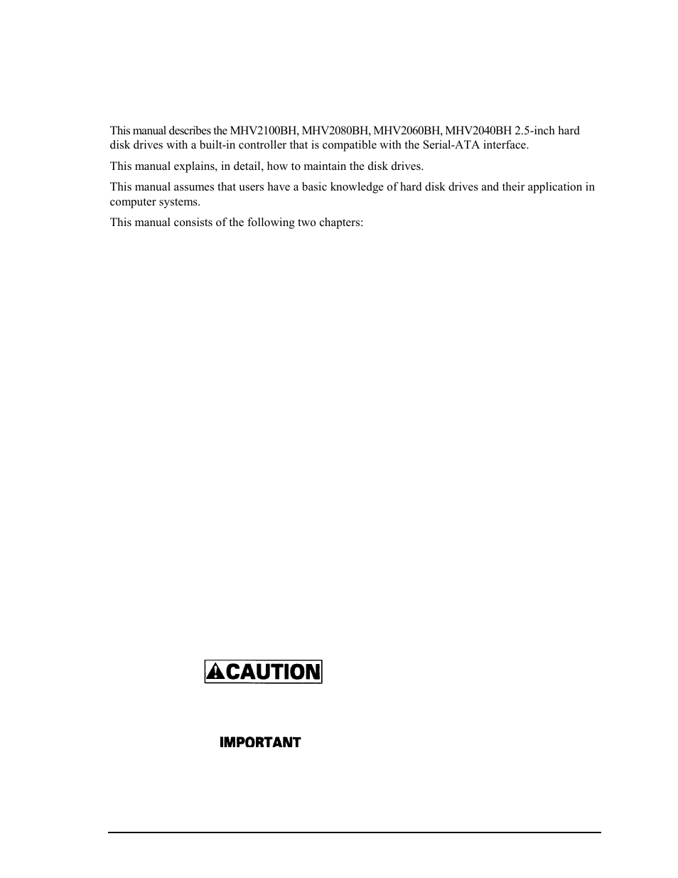 Preface | FUJITSU MHV2100BH User Manual | Page 5 / 42