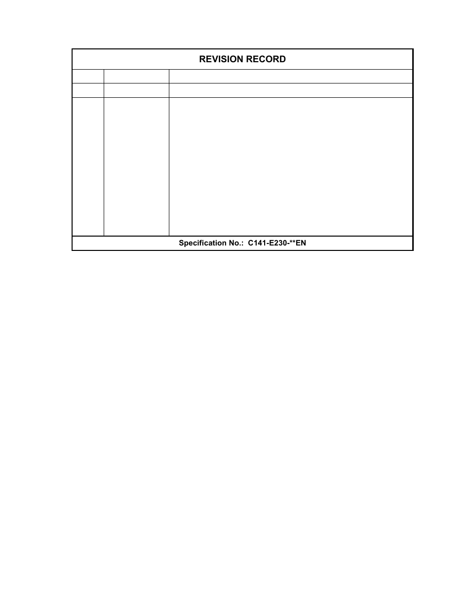 Revision record | FUJITSU MAY2073RC User Manual | Page 3 / 94