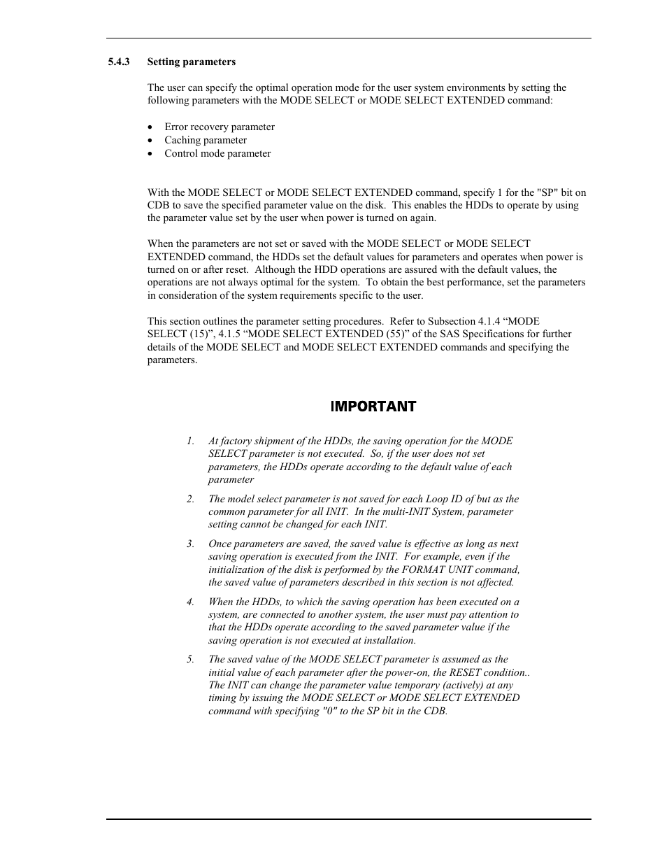 3 setting parameters | FUJITSU MAY2073RC User Manual | Page 61 / 94