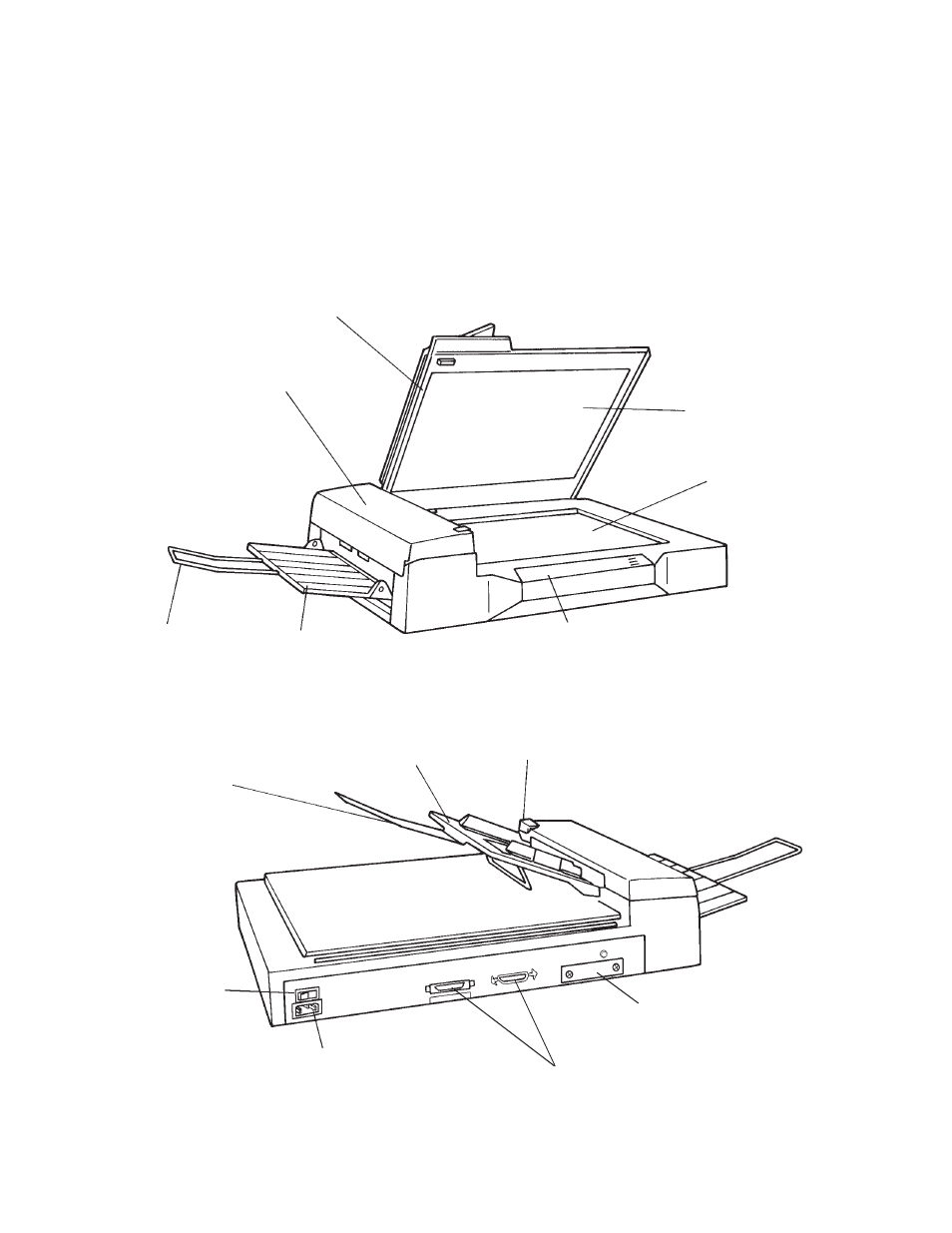 2 part names and functions, 1 exterior view of image scanner, Part names and functions -2 | Exterior view of image scanner -2, M3096ex/gx parts names -2, Part names and functions | FUJITSU M3096EX User Manual | Page 11 / 53