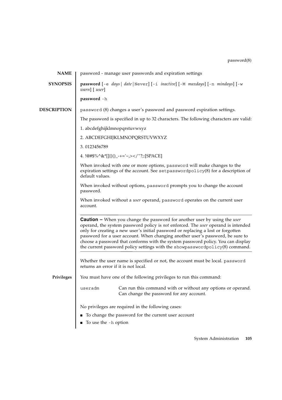 Password | FUJITSU SPARC ENTERPRISE M9000 User Manual | Page 129 / 560