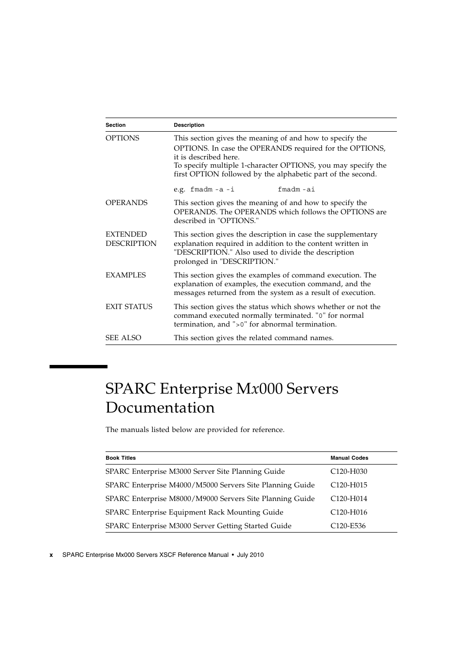 Sparc enterprise m x 000 servers documentation | FUJITSU SPARC ENTERPRISE M9000 User Manual | Page 16 / 560