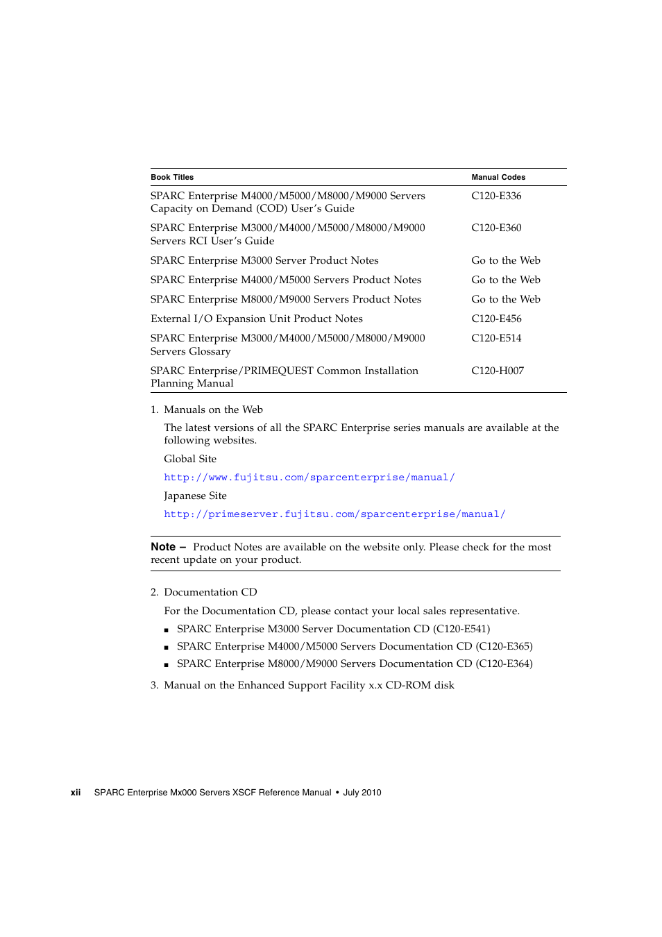 FUJITSU SPARC ENTERPRISE M9000 User Manual | Page 18 / 560