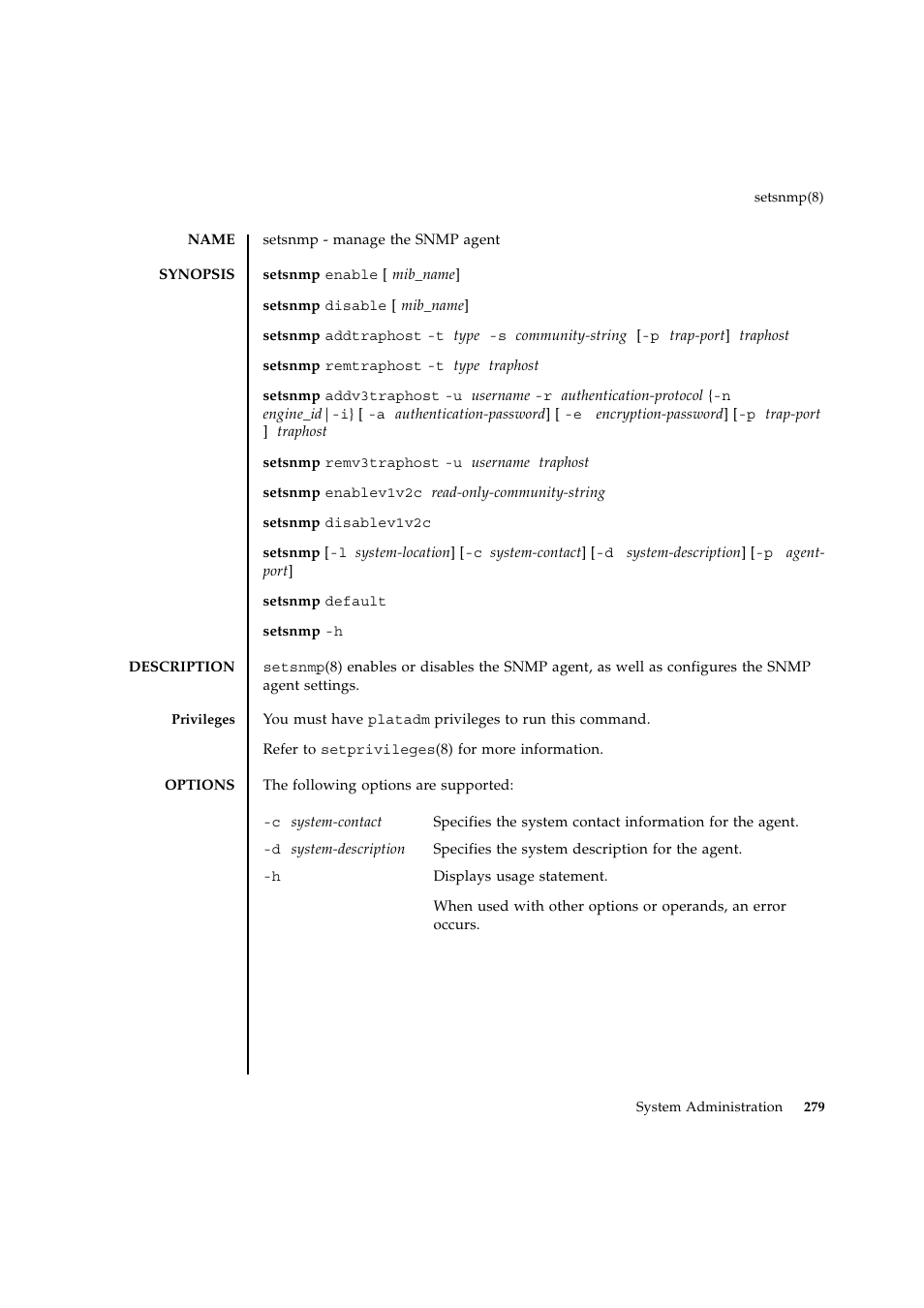 Setsnmp | FUJITSU SPARC ENTERPRISE M9000 User Manual | Page 303 / 560