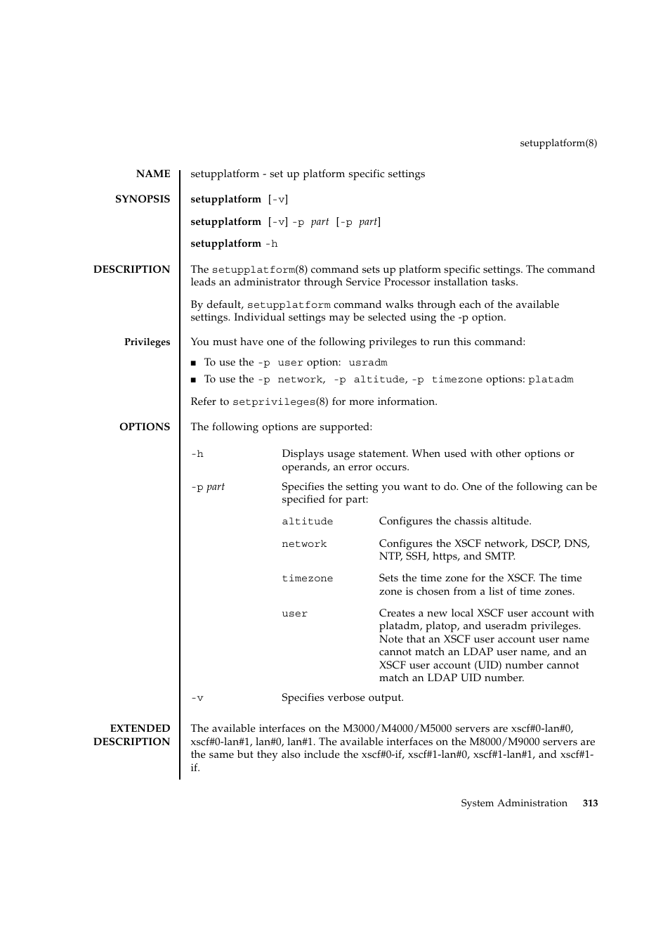 Setupplatform | FUJITSU SPARC ENTERPRISE M9000 User Manual | Page 337 / 560