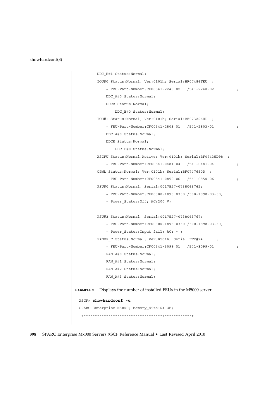 FUJITSU SPARC ENTERPRISE M9000 User Manual | Page 422 / 560