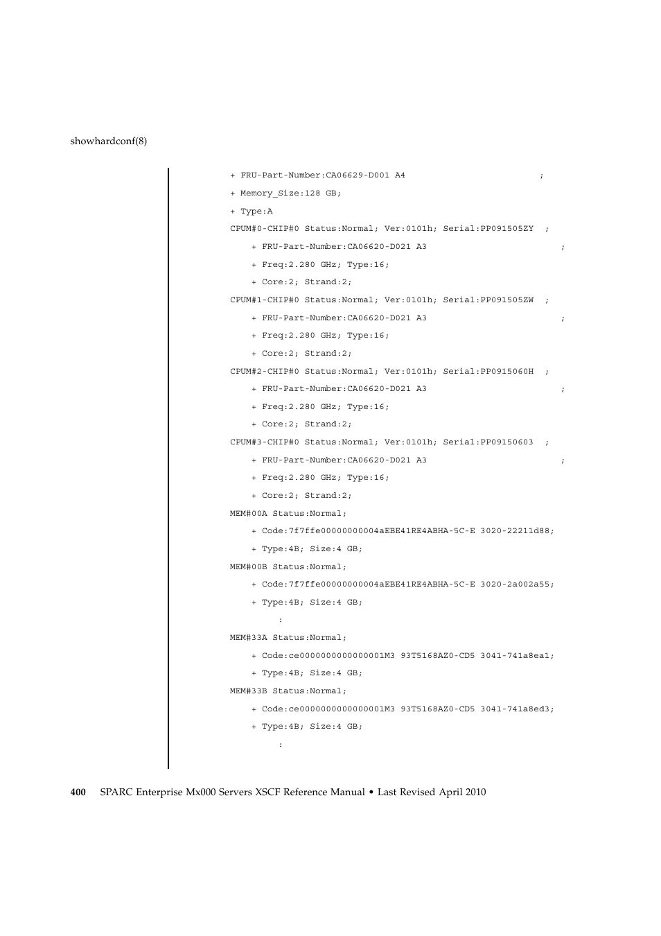 FUJITSU SPARC ENTERPRISE M9000 User Manual | Page 424 / 560