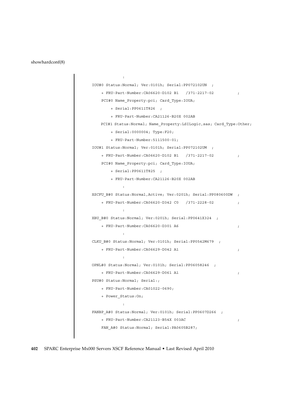 FUJITSU SPARC ENTERPRISE M9000 User Manual | Page 426 / 560