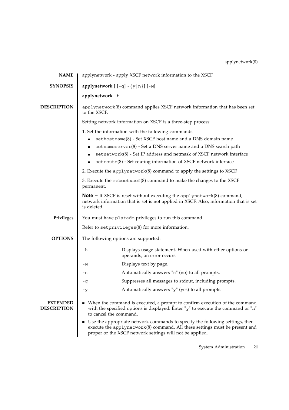 Applynetwork | FUJITSU SPARC ENTERPRISE M9000 User Manual | Page 45 / 560