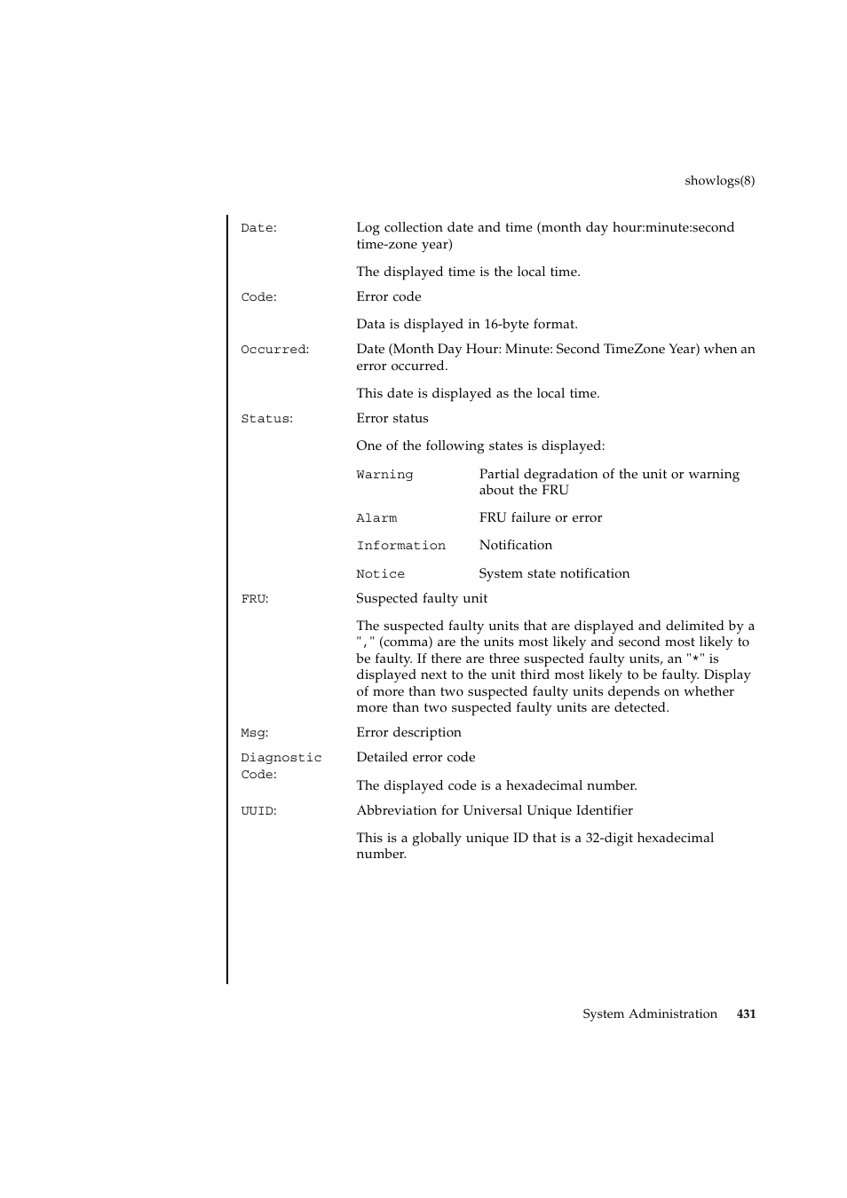 FUJITSU SPARC ENTERPRISE M9000 User Manual | Page 455 / 560