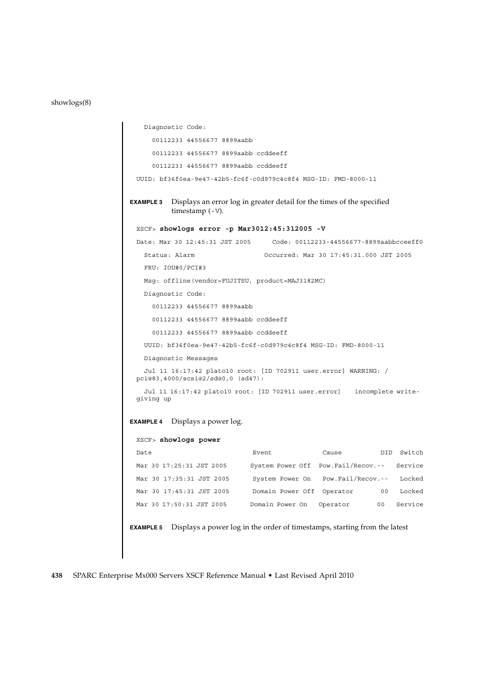 FUJITSU SPARC ENTERPRISE M9000 User Manual | Page 462 / 560