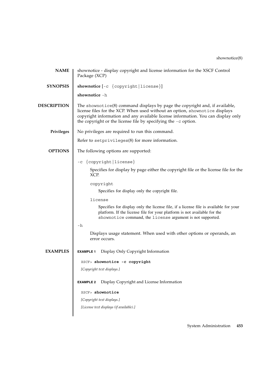 Shownotice | FUJITSU SPARC ENTERPRISE M9000 User Manual | Page 477 / 560