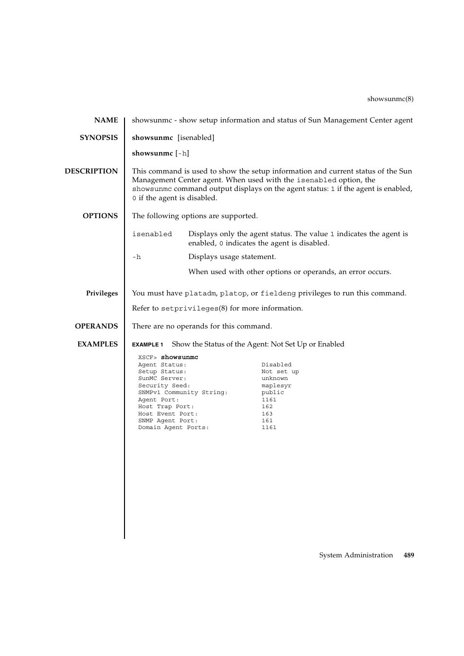 Showsunmc | FUJITSU SPARC ENTERPRISE M9000 User Manual | Page 513 / 560