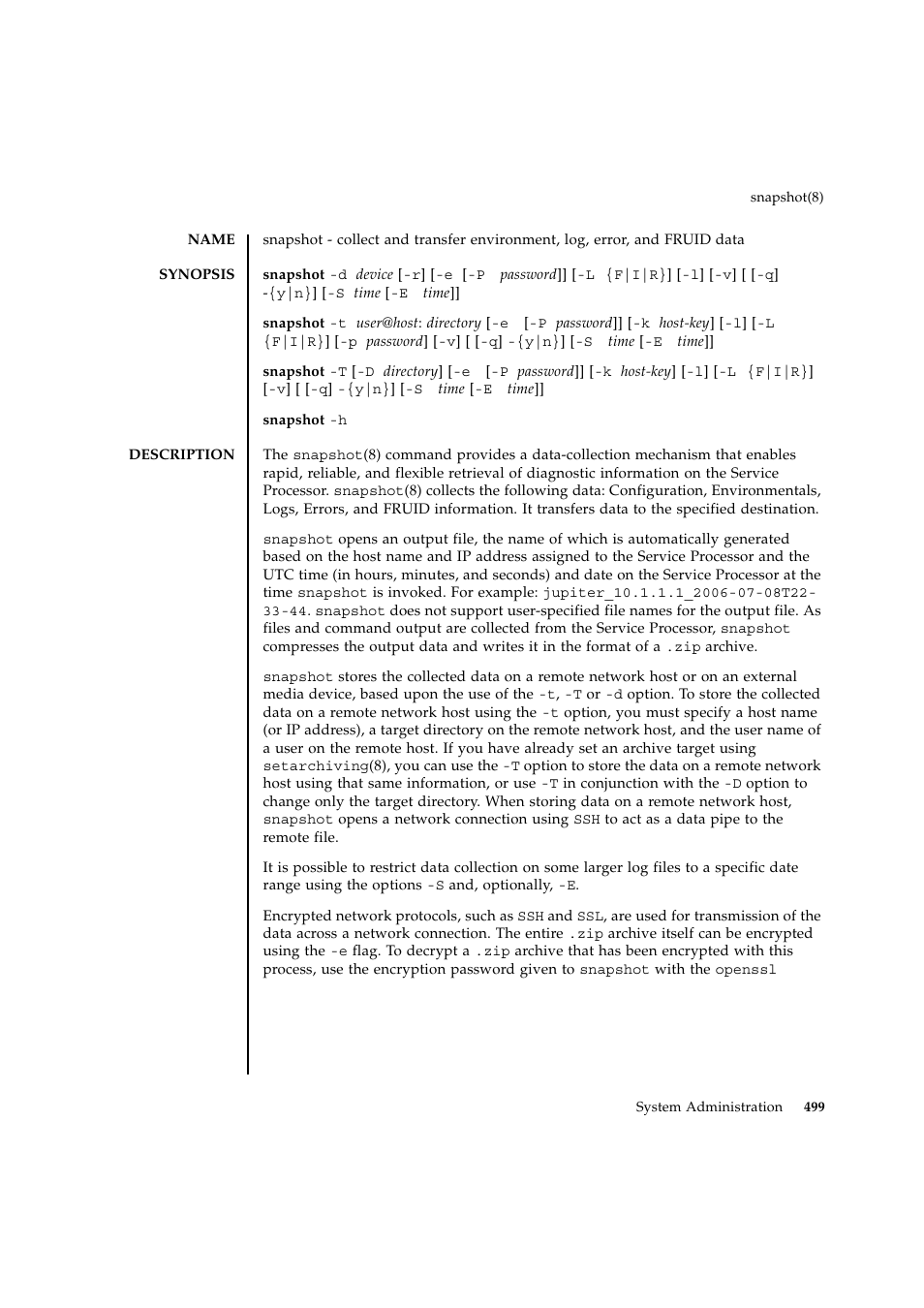 Snapshot | FUJITSU SPARC ENTERPRISE M9000 User Manual | Page 523 / 560