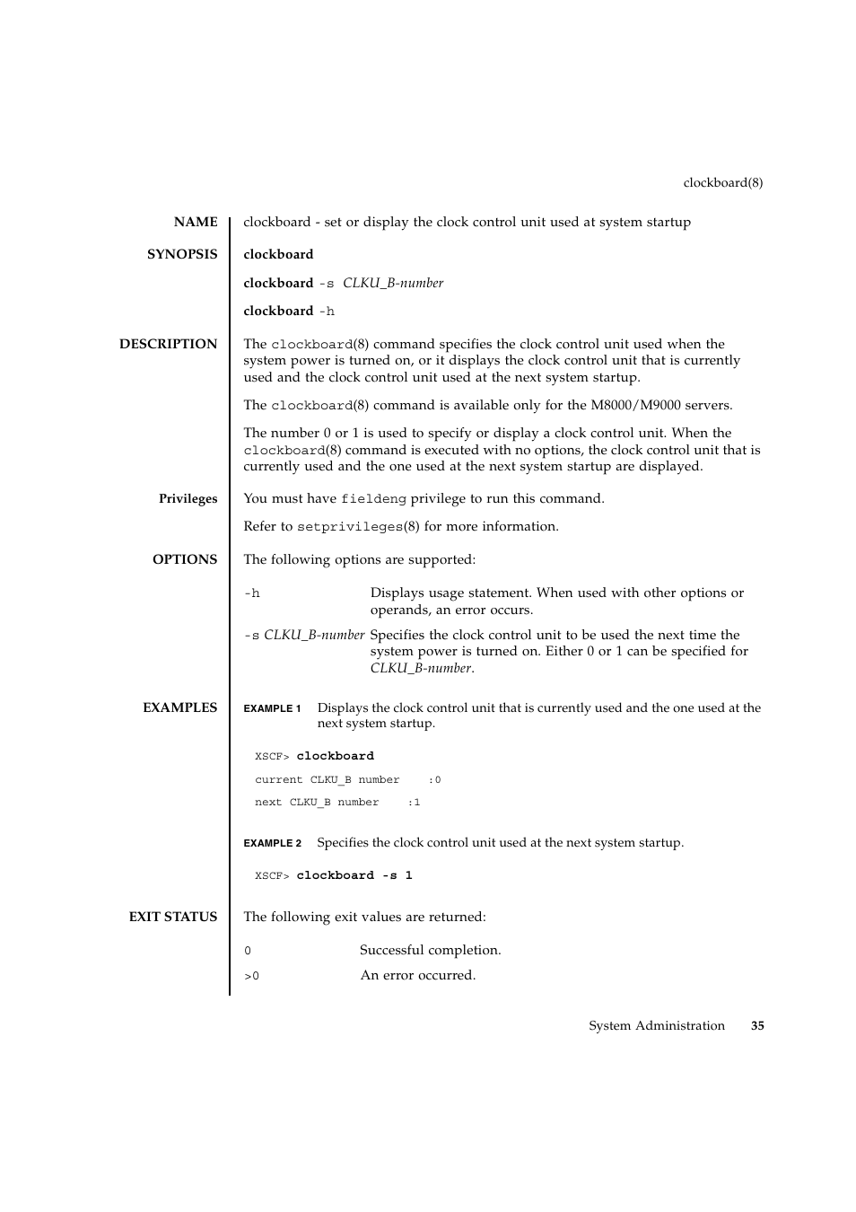 Clockboard | FUJITSU SPARC ENTERPRISE M9000 User Manual | Page 59 / 560