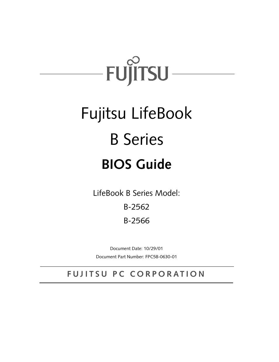 FUJITSU B-2566 User Manual | 35 pages