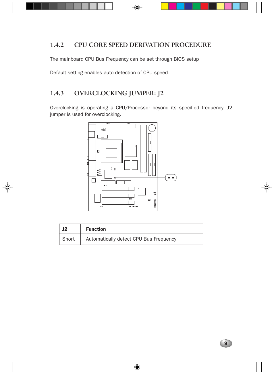 2 cpu core speed derivation procedure, 3 overclocking jumper: j2 | FUJITSU DESKPOWER 2000 User Manual | Page 21 / 50
