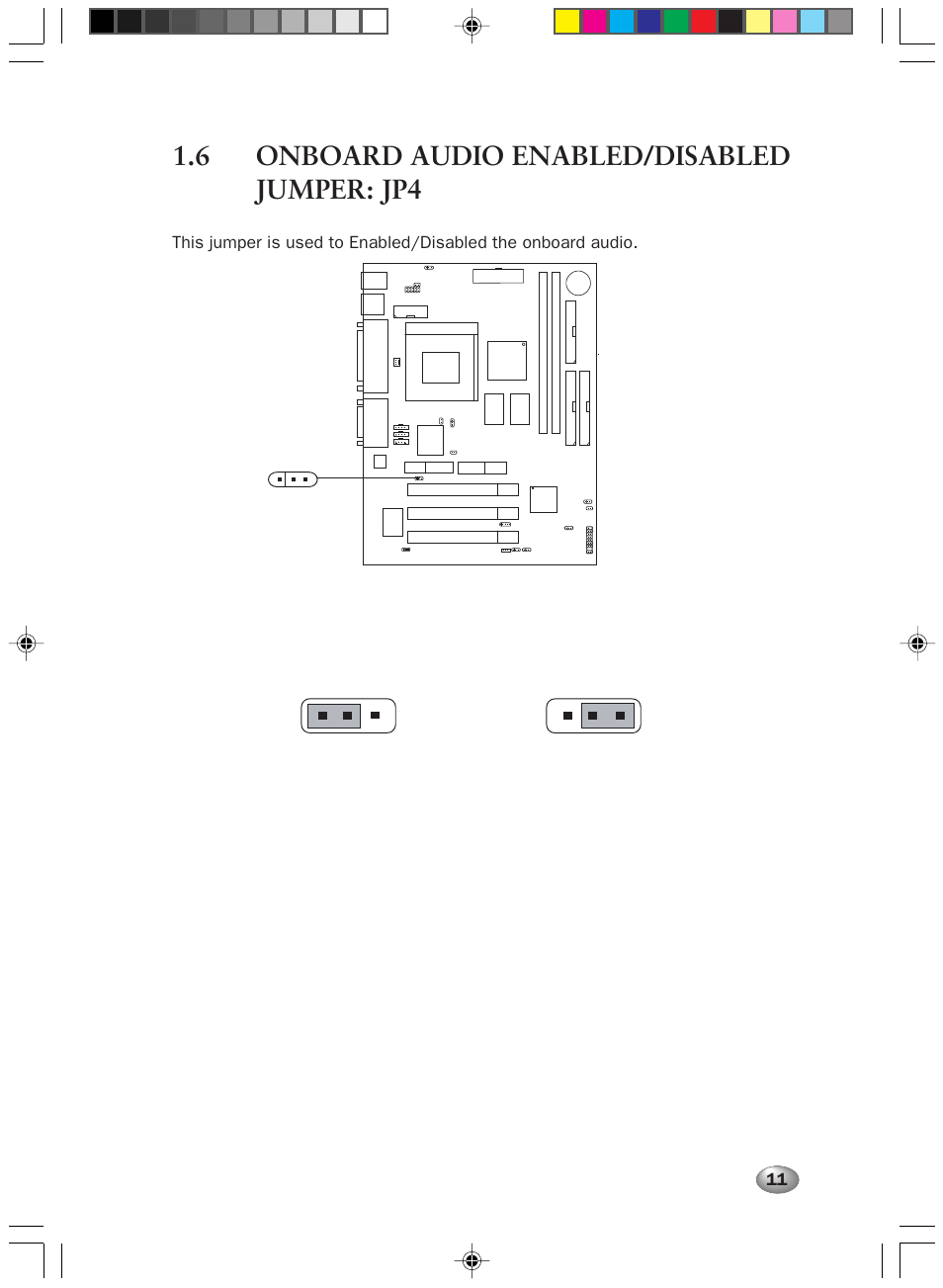 6 onboard audio enabled/disabled jumper: jp4 | FUJITSU DESKPOWER 2000 User Manual | Page 23 / 50