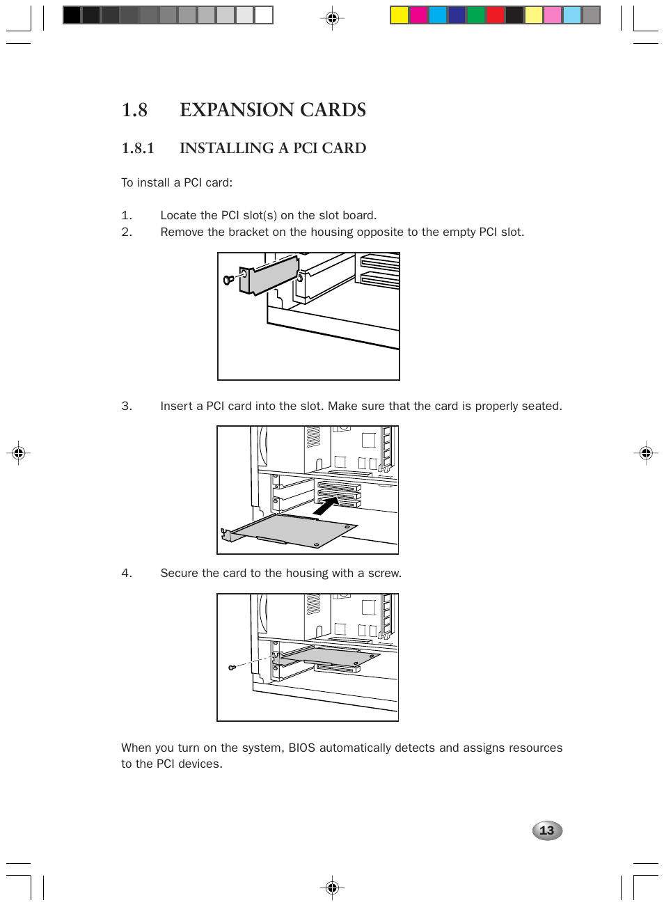 8 expansion cards, 1 installing a pci card | FUJITSU DESKPOWER 2000 User Manual | Page 25 / 50