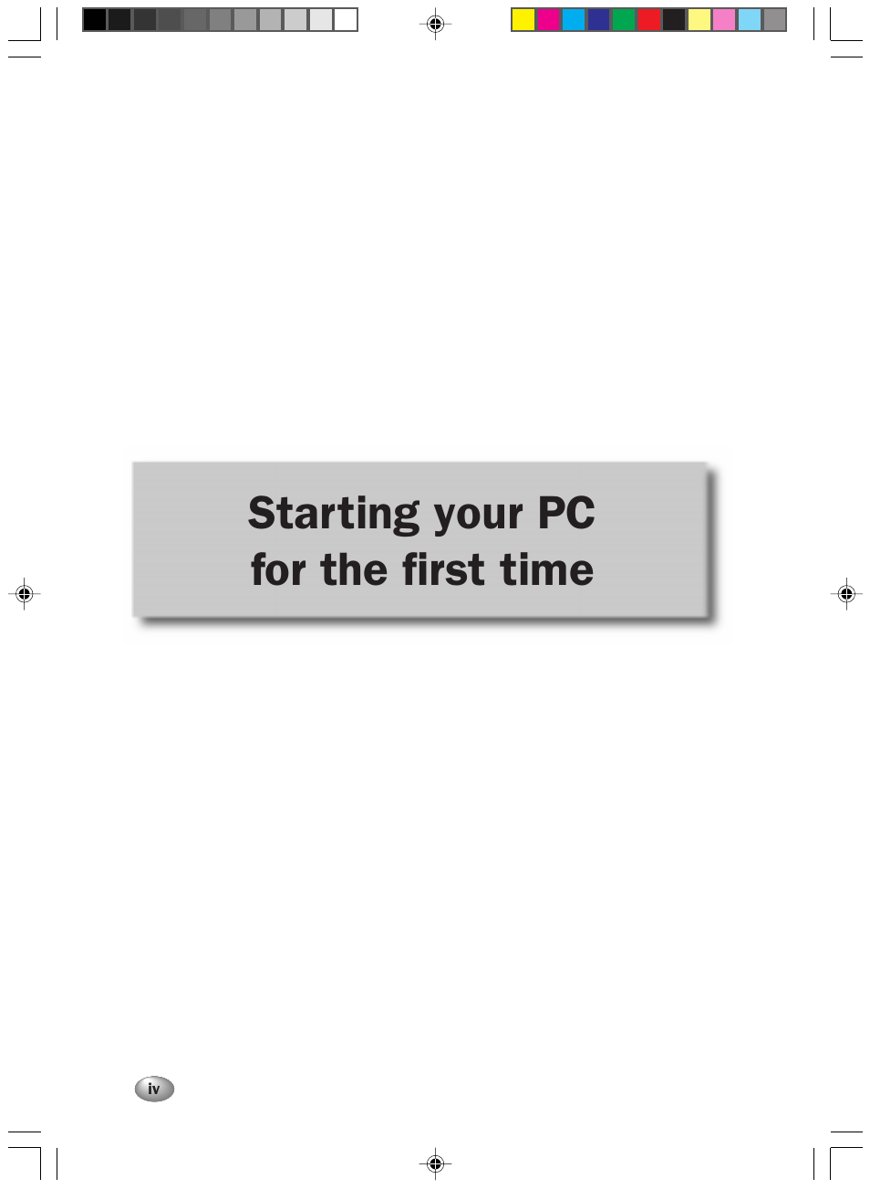 Starting your pc for the first time | FUJITSU DESKPOWER 2000 User Manual | Page 4 / 50
