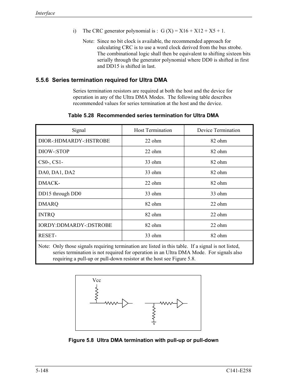 6 series termination required for ultra dma | FUJITSU MHW2060AC User Manual | Page 224 / 278