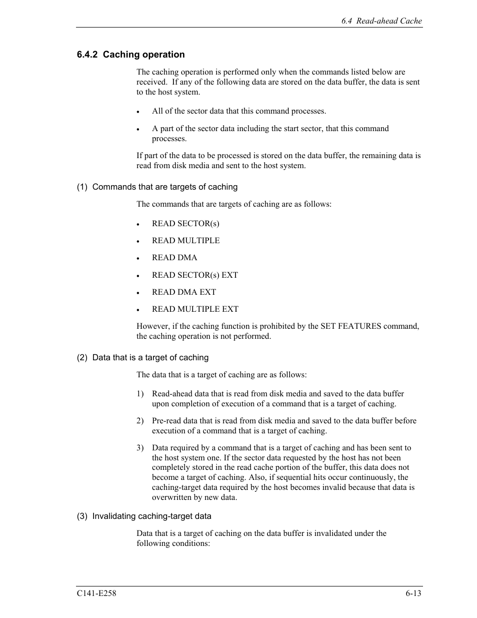 2 caching operation | FUJITSU MHW2060AC User Manual | Page 253 / 278