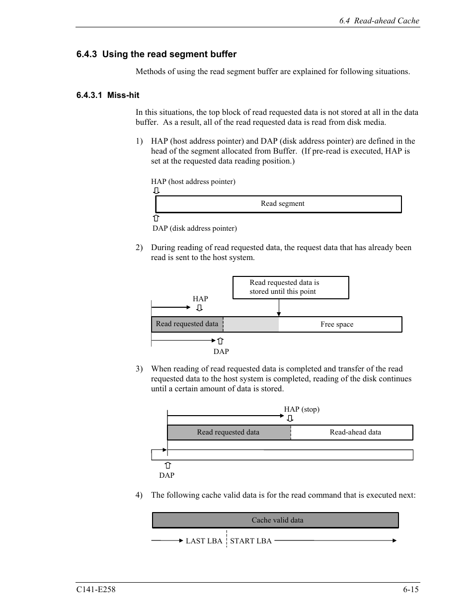 3 using the read segment buffer | FUJITSU MHW2060AC User Manual | Page 255 / 278