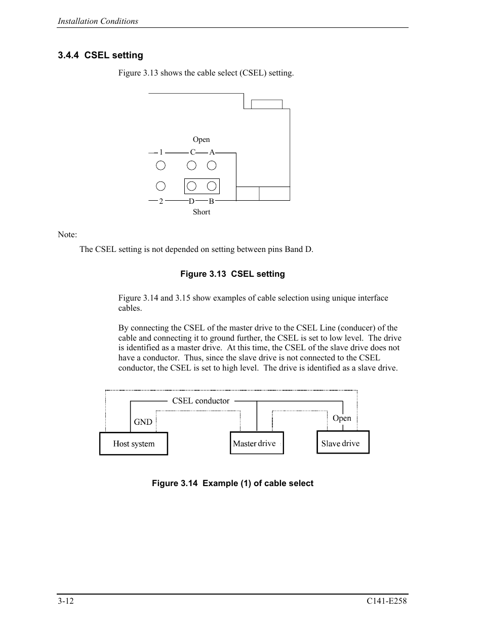 4 csel setting | FUJITSU MHW2060AC User Manual | Page 54 / 278
