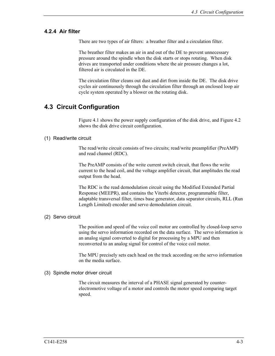 4 air filter, 3 circuit configuration | FUJITSU MHW2060AC User Manual | Page 59 / 278