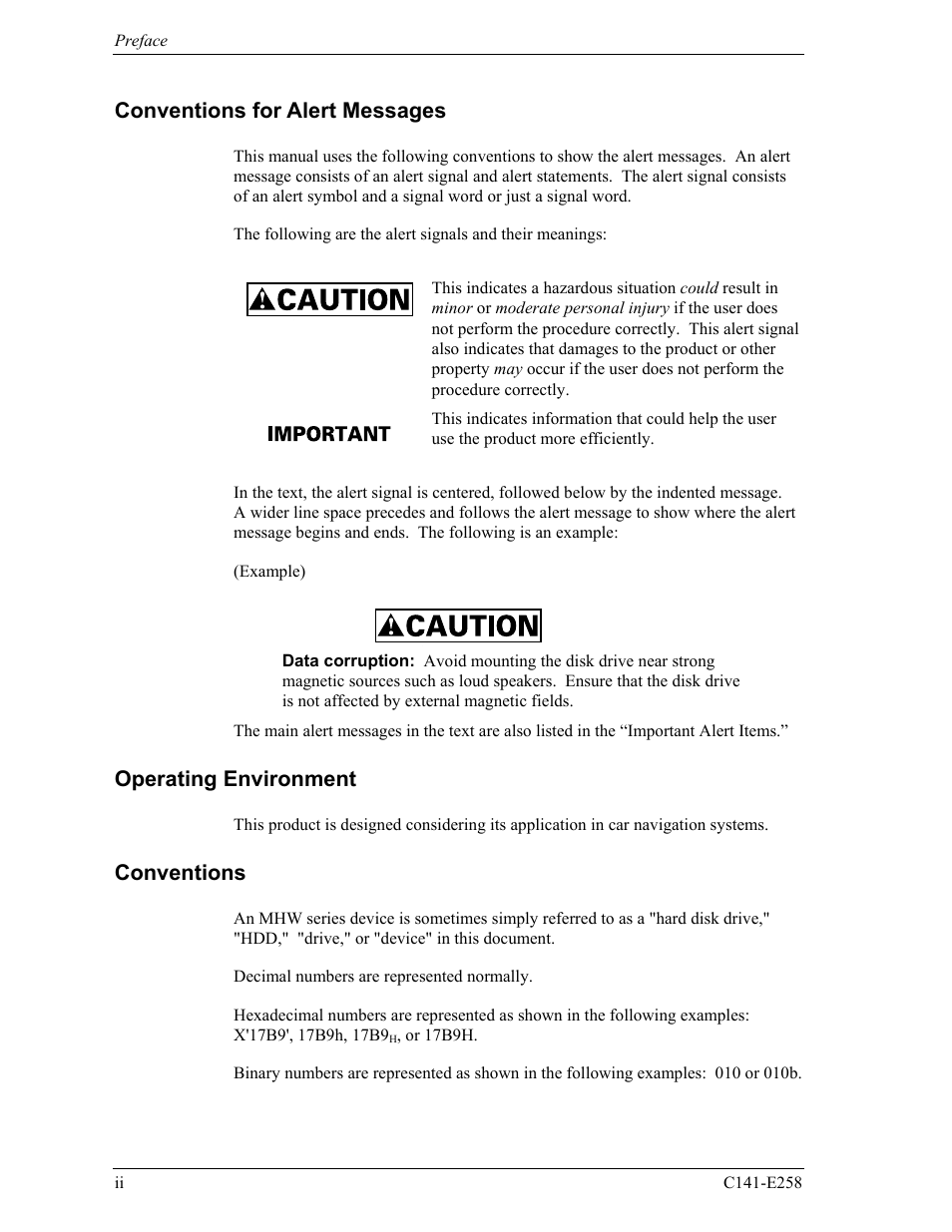 FUJITSU MHW2060AC User Manual | Page 6 / 278