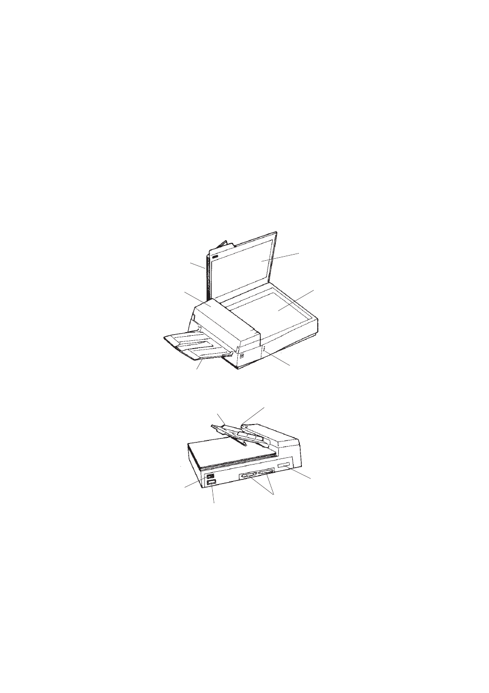 2 part names and functions, 1 exterior view of image scanner, Part names and functions -2 | Exterior view of image scanner -2, M3093ex/gx parts names -2, Part names and functions | FUJITSU M3093EX User Manual | Page 11 / 50