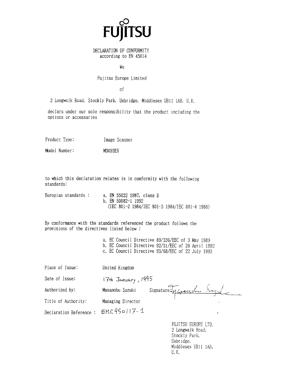 FUJITSU M3093EX User Manual | Page 46 / 50