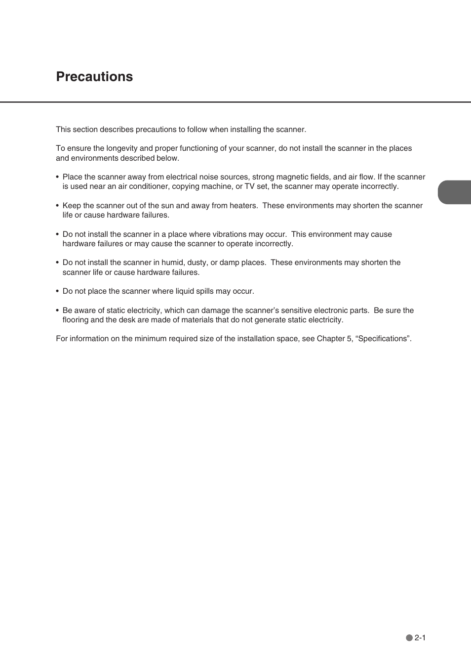 Precautions, Precautions -1 | FUJITSU fi-4750L User Manual | Page 26 / 95