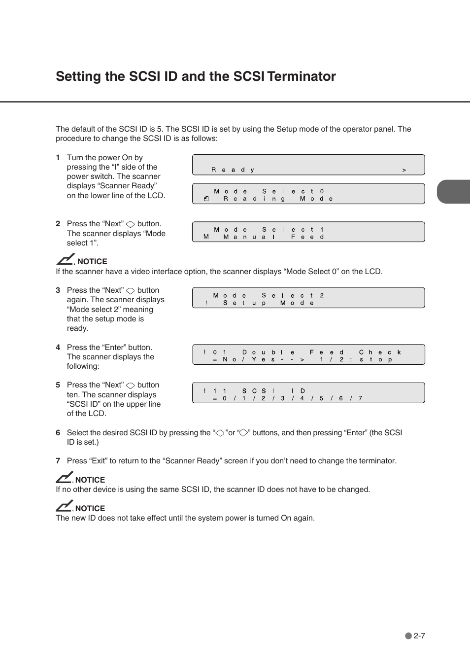 Setting the scsi id and the scsi terminator, Setting the scsi id and the scsi terminator -7 | FUJITSU fi-4750L User Manual | Page 32 / 95