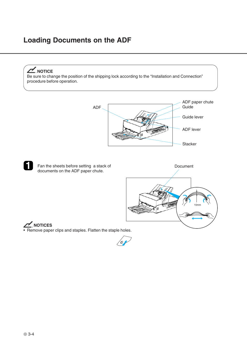 Loading documents on the adf, Loading documents on the adf -4 | FUJITSU fi-4750L User Manual | Page 38 / 95