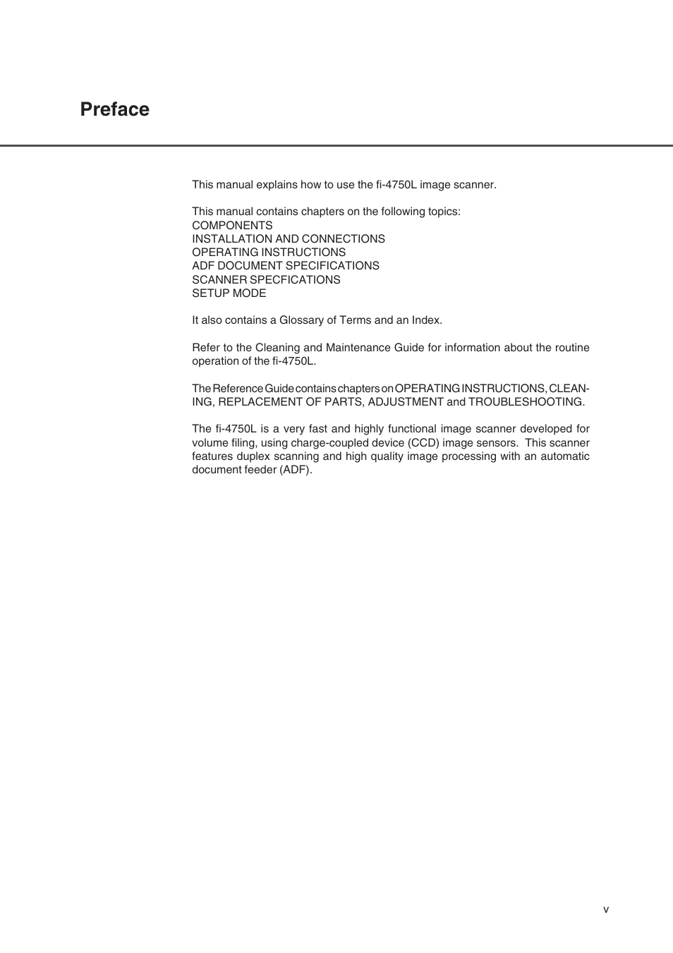 Preface | FUJITSU fi-4750L User Manual | Page 7 / 95