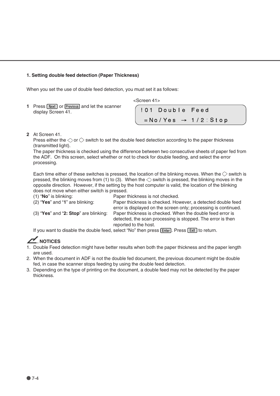 Setting double feed detection (paper thickness), Double feed check | FUJITSU fi-4750L User Manual | Page 72 / 95