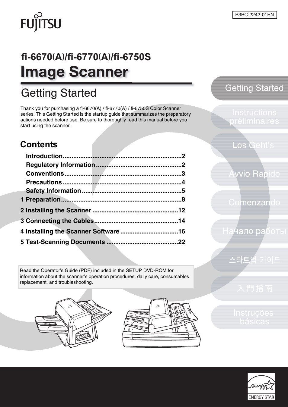 FUJITSU Image Scanner fi-6670(A) User Manual | 26 pages