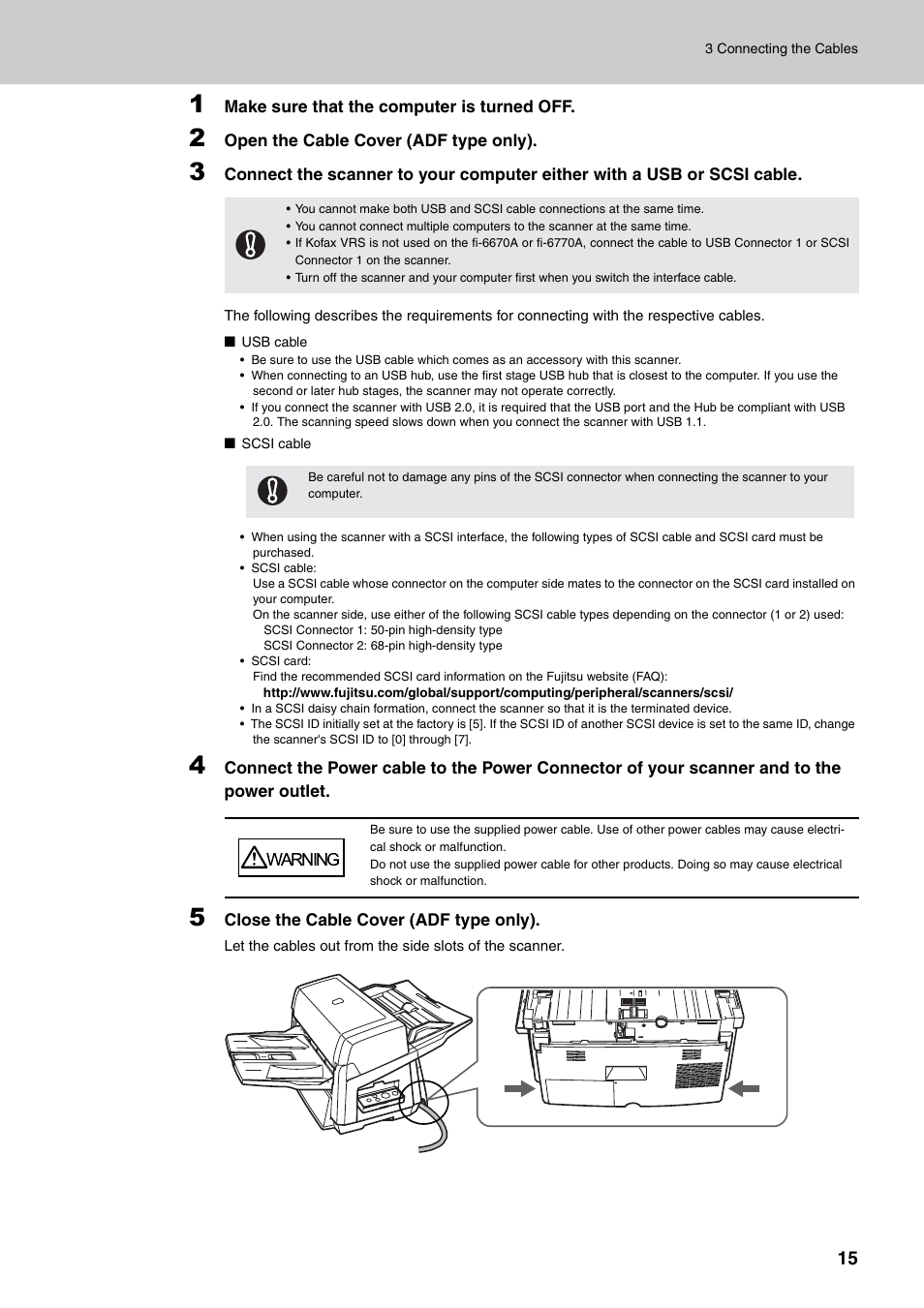 FUJITSU Image Scanner fi-6670(A) User Manual | Page 15 / 26