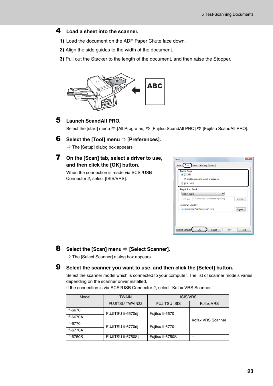 FUJITSU Image Scanner fi-6670(A) User Manual | Page 23 / 26