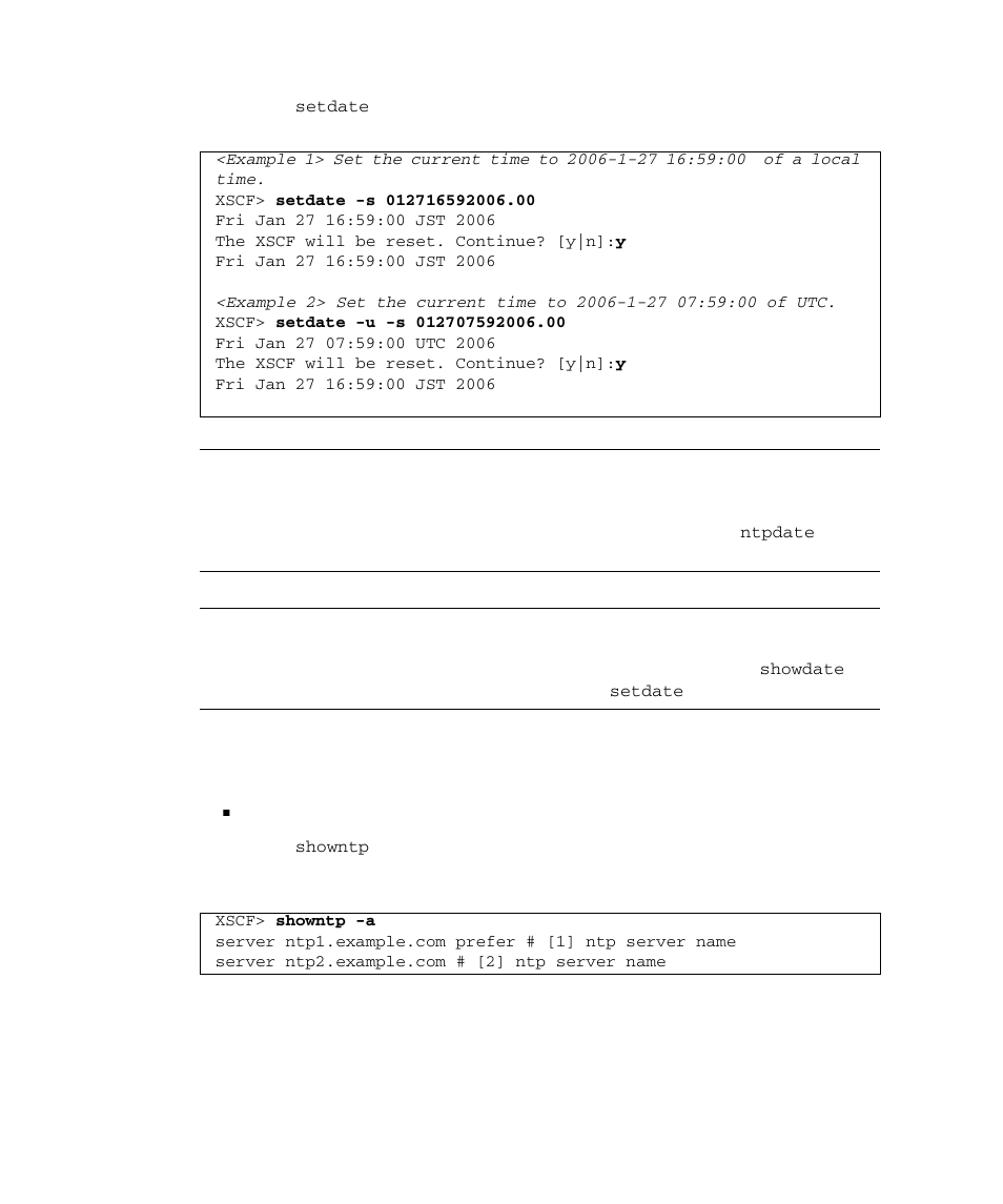 Configuring an ntp server | FUJITSU SPARC M4000 User Manual | Page 100 / 376