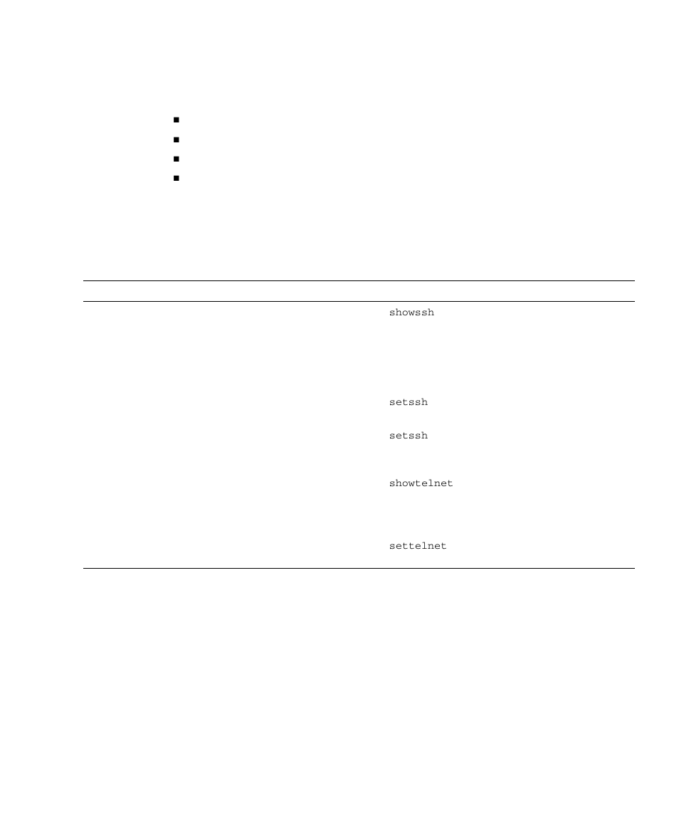 Table 2-9, Ssh/tel, Ssh client | FUJITSU SPARC M4000 User Manual | Page 105 / 376