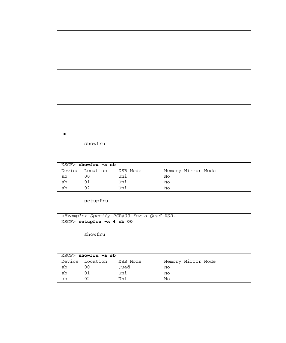Dividing a psb into xsbs | FUJITSU SPARC M4000 User Manual | Page 170 / 376