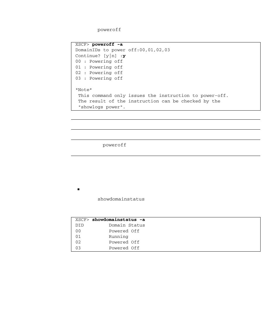 3 domain power on, Domain power on 4–11 | FUJITSU SPARC M4000 User Manual | Page 219 / 376