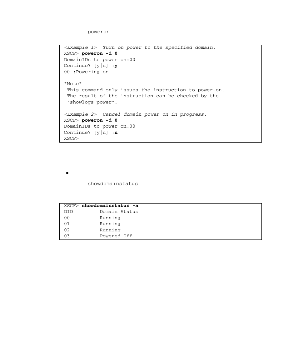 4 domain power off, Domain power off 4–12 | FUJITSU SPARC M4000 User Manual | Page 220 / 376