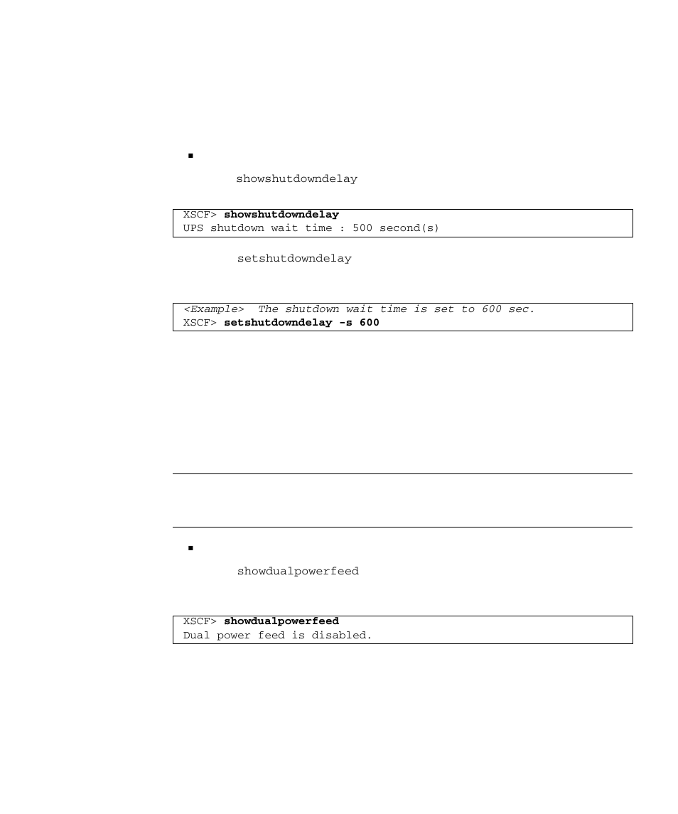 10 shutdown wait time administration, 11 dual power feed administration, Shutdown wait time administration 4–19 | Dual power feed administration 4–19, Section 4.4.10 | FUJITSU SPARC M4000 User Manual | Page 227 / 376