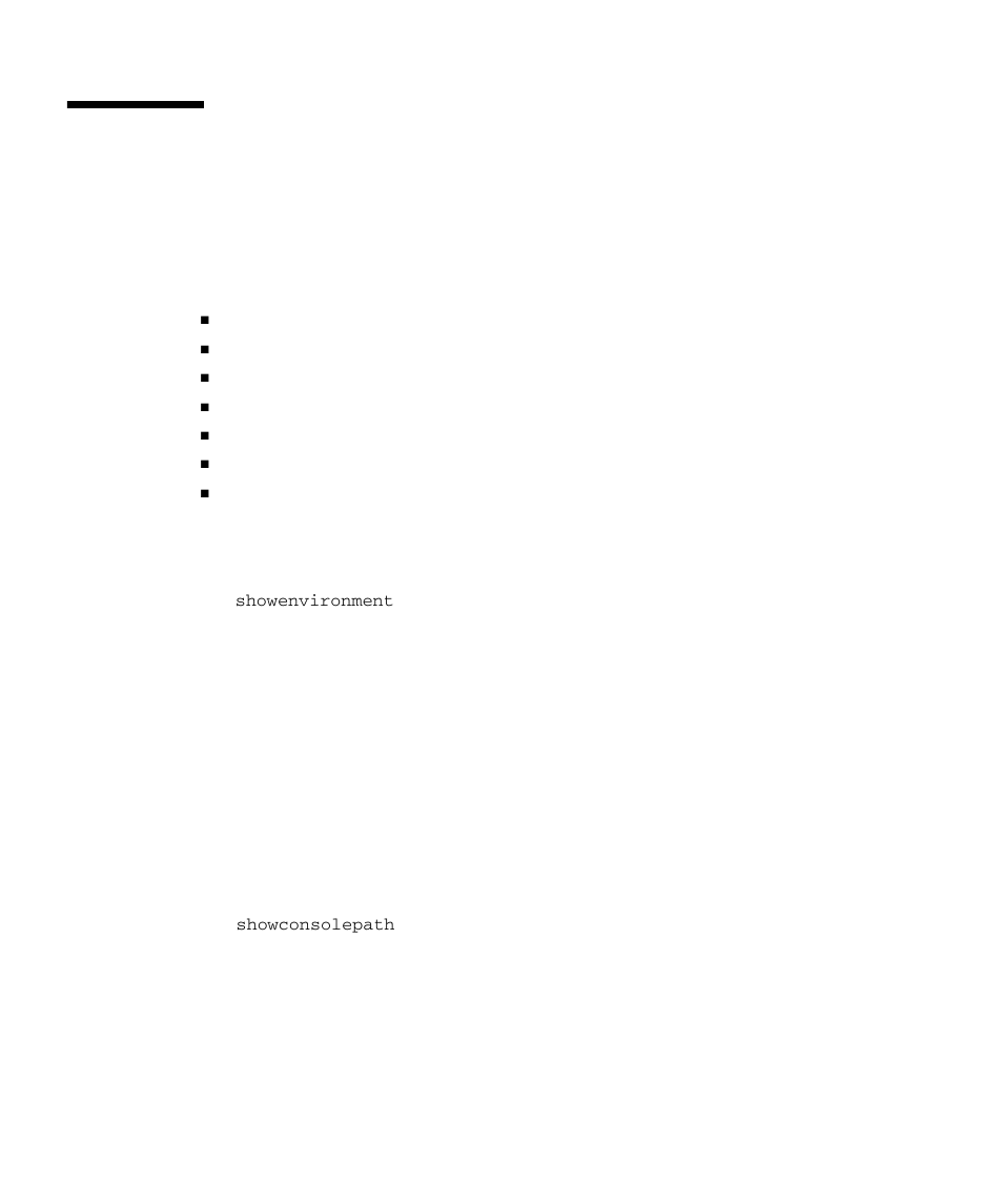 3 view server status and control commands, View server status and control commands 5–10, Showenvironment | Showlocator/setlocator, Showconsolepath | FUJITSU SPARC M4000 User Manual | Page 246 / 376
